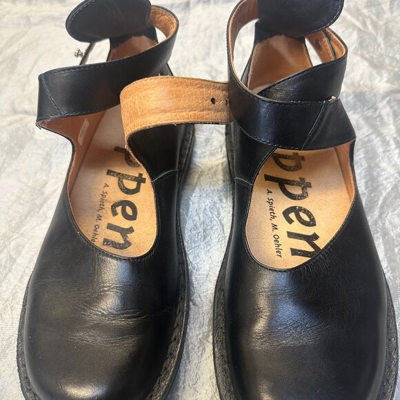 Trippen Vivienne black Leather Wrap Strap Shoe 38 / US 7.5 - Picture 4 of 6